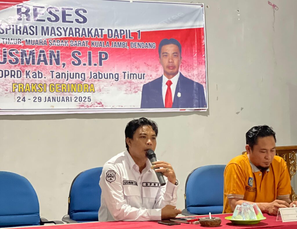 Anggota DPRD Tanjab Timur, Usman, S. IP Laksanakan Reses, Masukan dan Saran Masyarakat Sebagai Tolak Ukur Pemerintah Kedepannya