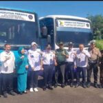 Dilla – Muslimin Tanja Resmi Luncurkan 2 Unit Bus DAMRI .