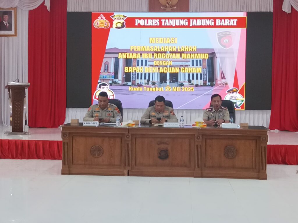 Mediasi Berjalan Alot, Polres Tanjab Barat Tengahi Sengketa Tanah 310 Ha